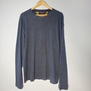 Tommy Hilfiger Dark Grey ribbed long sleeve shirt Size XL Good Condition